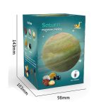 Wissenschaftliches Planetenkunstset mit Saturn-Modell, inklusive DIY-Anhänger und Mineralien, ideal für Bildung und Dekoration.