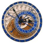 Präzise astronomische Uhr mit Sternzeichen, Ziffernblatt und komplexem Design, ideal für Wissenschafts- und Dekorationsliebhaber.