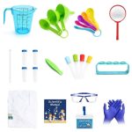 Komplettes wissenschaftliches Experimentier-Set mit Messbecher, Pipetten, Reagenzgläsern, Schutzbrille und mehr für Kinder zum Lernen und Forschen.