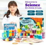 Wissenschaftliches Experimentierset für Kinder im Alter von 3-5 Jahren mit bunten Chemie-Experimenten und kindgerechtem Zubehör.