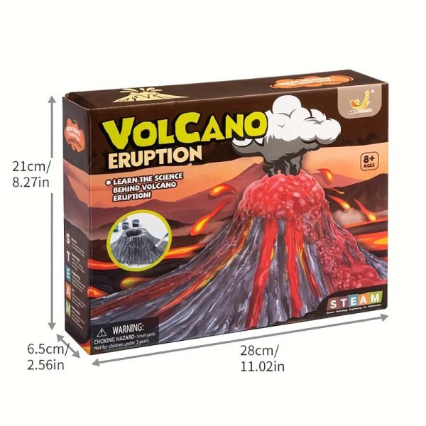 Wissenschaftliches Vulkan-Set mit eruptivem Vulkanmodell, ideal für Kinder ab 8 Jahren, fördert das Lernen über Vulkane und Lava.