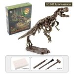 Realistisches Tyrannosaurus Rex Dinosaurier Modell, perfekt für Wissenschafts- und Dekorationszwecke, inklusive Werkzeuge und Zubehör für den Aufbau.