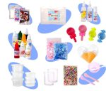 Hochwertiges Bastel-Set mit Modelliermasse, Farben, Glitzer, Bechern und Dekorationen für wissenschaftliche und kreative Projekte. Perfekt für Bildung, DIY und Dekorationen.