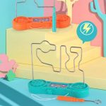 Interaktives Wissenschaftsspielzeug mit elektrischen Komponenten, ideal für Kinder zum Experimentieren und Lernen über Elektrizität und Schaltkreise.