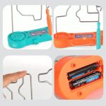 Magnetisches Baustein-Set für Kinder, bestehend aus bunten, magnetischen Teilen zum Bauen und Experimentieren, inklusive Batteriefach und interaktiven Elementen.