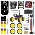 Komplettes Roboter-Bausatz-Set mit Motoren, Sensoren, Rädern und Elektronik für DIY-Roboterprojekte. Perfekt für Bildung, Hobby und Technik-Enthusiasten.