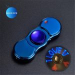Blau leuchtender Fidget Spinner mit LED-Lichtern, ideal für Stressabbau und Unterhaltung.