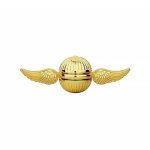 Goldenes wissenschaftliches Objekt mit Flügeln, das an eine futuristische Skulptur erinnert, ideal für Dekoration und wissenschaftliche Sammlungen.