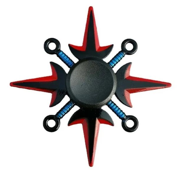 Sternförmiger Magnet mit roten und blauen Elementen, ideal für wissenschaftliche Dekorationen und Experimente, zeigt ein einzigartiges Design für Bildungs- und Dekorationszwecke.
