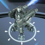 Hochwertiger Kampfroboter mit Rauch- und Lichteffekten, beweglichen Gliedmaßen und futuristischem Design, ideal für Science-Fiction-Fans und als Dekorationsstück.