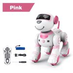 Niedlicher pinker Robot-Hund mit Fernbedienung, ideal für Kinder, mit beweglichen Gliedmaßen und interaktiven Funktionen, perfekt für Spiel und Lernen.