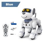 Niedlicher Roboter mit leuchtendem Gesicht, Fernbedienung und Batterien, ideal für Kinder und Technikliebhaber, als wissenschaftliches Spielzeug und Dekoration geeignet.