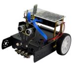 Kleiner robotischer Sensor mit Kamera und Rädern, ideal für Bildungs- und Wissenschaftsprojekte. Perfekt für STEM-Lernzwecke und technologische Experimente.