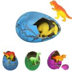 Bunte Dinosaurier-Eier zum Ausbrüten mit versteckten Dinosauriern im Inneren, ideal für Wissenschafts- und Dekorationszwecke.