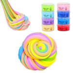 Buntes Schleim-Set mit verschiedenen Farben, ideal für kreative Bastelprojekte und Spaß. Perfekt für Kinder und Erwachsene, die gerne experimentieren und spielen.