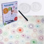 Kreatives Spirograph-Zeichenset mit verschiedenen Schablonen und Stiften für faszinierende geometrische Designs. Perfekt für Kinder und Erwachsene, die Kunst und Wissenschaft verbinden möchten.