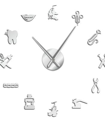 Moderne Wanduhr mit wissenschaftlichen Symbolen für Chemie, Biologie und Physik, stilvolles Dekor für Wissenschaftsliebhaber, perfekt für Büro oder Zuhause.