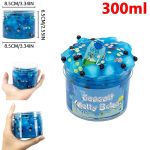 Bunte Seesalt Jelly Boba in einem transparenten Behälter, ideal für wissenschaftliche Experimente und Dekorationen, mit 300ml Fassungsvermögen.