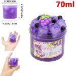 Kleines, lila Grape Jelly Boba Spielzeug mit 70ml Fassungsvermögen, weicher Gelkugel-Textur, ideal für Dekoration und Spielspaß, handlich und leicht zu tragen.