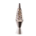 Moderne Lava-Lampe mit funkelndem Glitzer, ideal für wissenschaftliche Dekorationen und kreative Raumgestaltung.
