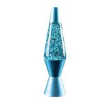 Moderne Lava-Lampe mit blauer Flüssigkeit und Glitzer, ideal für Dekoration und wissenschaftliche Experimente.