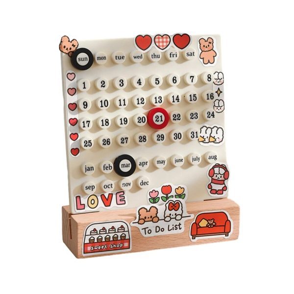 Himmelskalender mit Tiermotiven, Monats- und Tagesanzeigen, inklusive To-Do-Liste und dekorativen Elementen, ideal für Organisation und Dekoration.