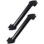 Zwei schwarze Probenhalter aus robustem Material, ideal für wissenschaftliche Experimente und Laboranwendungen. Perfekt für präzise Halterungen in wissenschaftlichen Studien.