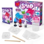 Kreatives Schaumseifen-Set für Kinder ab 8 Jahren mit 2 Formen, Farben und Zubehör für lustiges Seifenblasen- und Schaumherstellen. Perfekt für Spiel und Wissenschaft.
