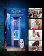 Aquarium mit Quallen, Jellyfish-Lampe und Fernbedienung, ideal für Dekoration und Science-Gadgets. Perfekt für Kinder und Erwachsene, um faszinierende Unterwasserwelten zu erleben.