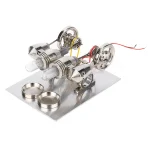 Wissenschaftliches Experimentierset mit Glühbirnen, Metallbasis und elektrischen Komponenten für Bildungszwecke.