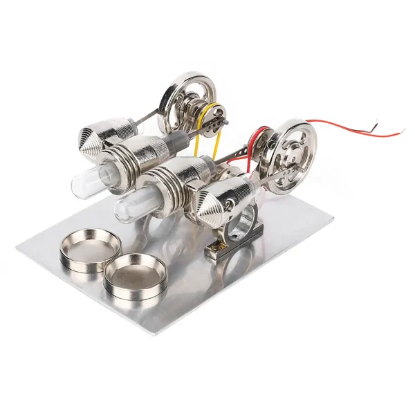 Wissenschaftliches Experimentierset mit Glühbirnen, Metallbasis und elektrischen Komponenten für Bildungszwecke.