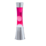 Bunte Lava-Lampe in Pink mit fließender Lava, ideal für Dekoration und wissenschaftliche Experimente.