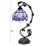 Elegante Tiffany-Tischlampe mit buntem Glasdesign, ideal für stilvolle Raumdekorationen und Sammler. Perfekt für Wohnzimmer, Schlafzimmer oder als Geschenk für Liebhaber antiker Beleuchtung.