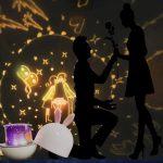 Romantisches Hochzeitsgeschenk mit leuchtendem Herzlicht, das eine liebevolle Geste zwischen Paaren symbolisiert, ideal für besondere Anlässe.