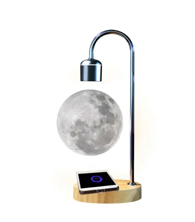 Innovative Mondphasen-Lampe mit Touch-Bedienung, die den Mond in realistischer Größe und Detailtreue zeigt, perfekt für Wissenschafts- und Dekorationsliebhaber.