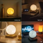 Realistische Mondlampe in verschiedenen Lichtmodi, ideal für Dekorationen, Schlafzimmer und Wohnzimmer. Perfekt als Nachtlicht, Geschenk oder stilvolles Accessoire.