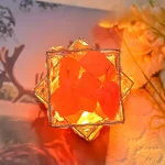Glas-Feuerlampe mit leuchtenden Kristallen, ideal für wissenschaftliche Dekorationen und Experimente.