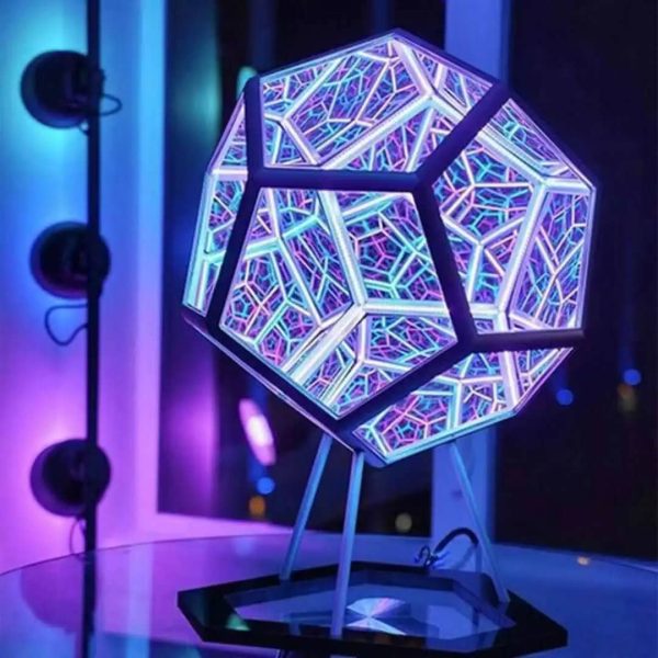 Helles, futuristisches LED-Licht in Sternform, ideal für moderne Dekorationen und wissenschaftliche Themen.