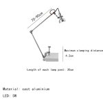 Hochwertige wissenschaftliche Lampe mit verstellbarem Arm, ideal für Labor- und Dekorationszwecke, aus langlebigem Aluminium gefertigt, mit 5W LED-Beleuchtung.