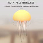Detaillierte Nachbildung einer rotierenden Qualle mit neun Tentakeln, die sich automatisch drehen, inspiriert von einem Tintenfisch im Wasser.