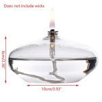Elegantes Glas-Feuerzeug mit Wasserfüllung, ideal für Dekoration und wissenschaftliche Präsentationen, misst 10 cm in der Breite und 6 cm in der Höhe.