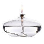 Elegantes Feuerzeug in Wasser-Glas-Optik, das eine Flamme entfacht, perfekt für wissenschaftliche Dekorationen und Gadgets.