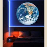 Realistische Erdkugel mit Beleuchtung, ideal für wissenschaftliche Dekorationen und Lernräume, schafft eine inspirierende Atmosphäre.
