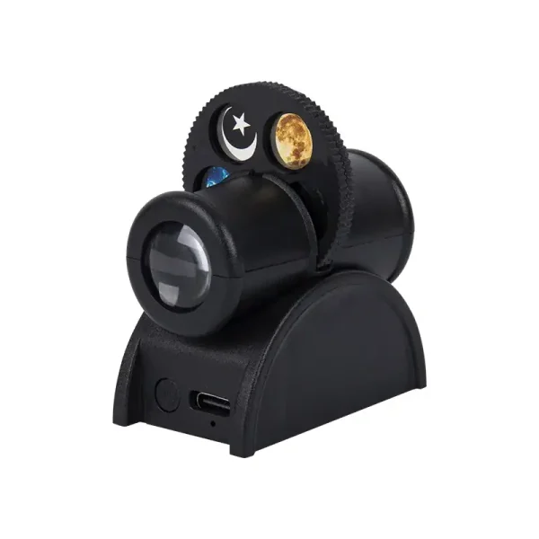 Kompaktes Teleskop-Set mit Mond- und Sternmotiven, ideal für Kinder und Astronomie-Einsteiger, inklusive Zubehör für spannende Himmelsbeobachtungen.