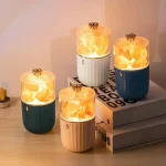 Dekorative Keramik-Lampe mit leuchtendem Kristall-Design, ideal für moderne Wohnräume und als stilvolles Geschenk.