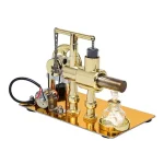 Hochwertiges wissenschaftliches Experimentiergerät aus Messing mit Glas- und Metallkomponenten, ideal für Bildungs- und Dekorationszwecke.