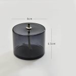 Transparenter Glasbehälter mit Magnetverschluss, ideal für wissenschaftliche Experimente und Dekorationen, Maße: 8 cm Durchmesser, 6,5 cm Höhe.