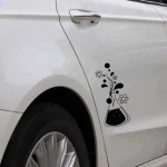 Autoaufkleber mit wissenschaftlichem Motiv, Chemie- und Atom-Design.