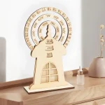 Dekorative Schreibtischuhr im Retro-Stil mit Kalenderfunktion, perfekt für moderne und vintage Einrichtungsstile.