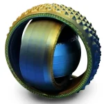 Hochwertiges sphärisches wissenschaftliches Modell mit metallicfarbenem Finish, ideal für Bildung und Dekoration in wissenschaftlichen Räumen.